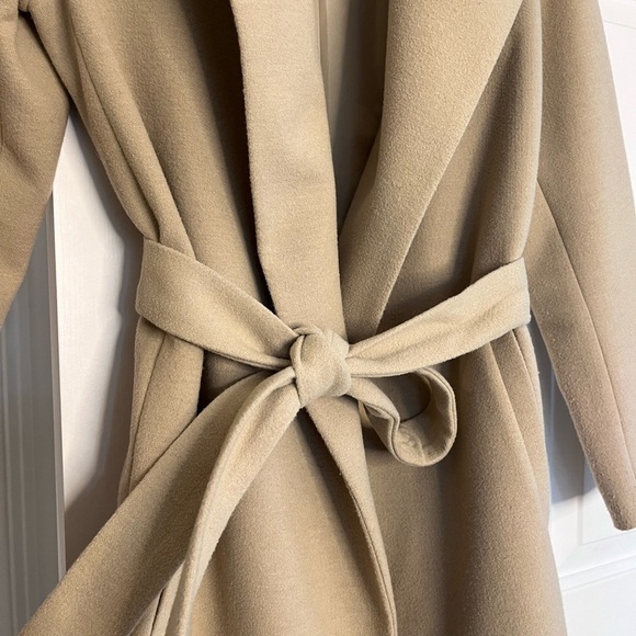 NWOT Twik Simons Self-tie Belted Coat XS Tan/Beige - Picture 6 of 16